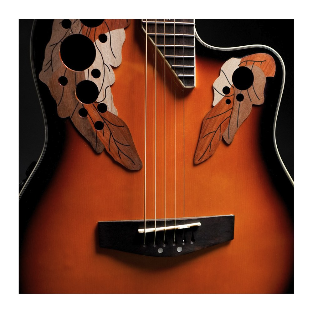 Oval O241CE — Twin Leaf-Cut Soundholes